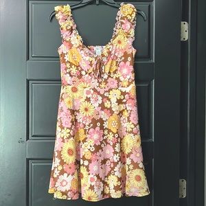 Pink Flower Summer Dress